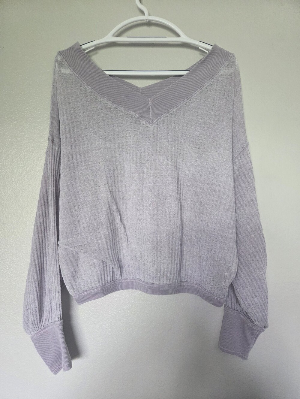 We The Free South Side Thermal Top by Free People in a lilac/purple Size XS S